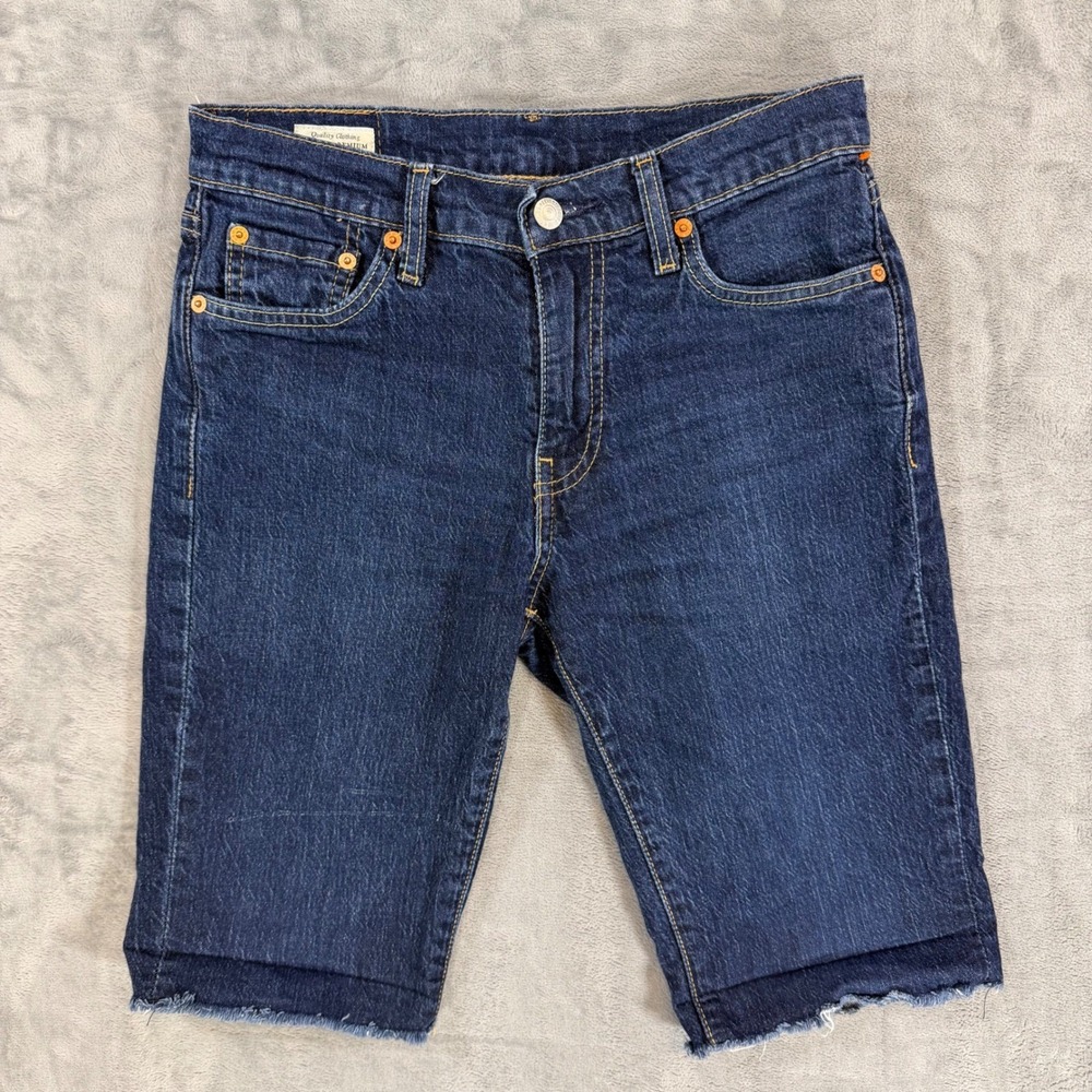Levis Premium 511 Slim Fit Denim Shorts Mens 29 Dark Wash Blue Jorts